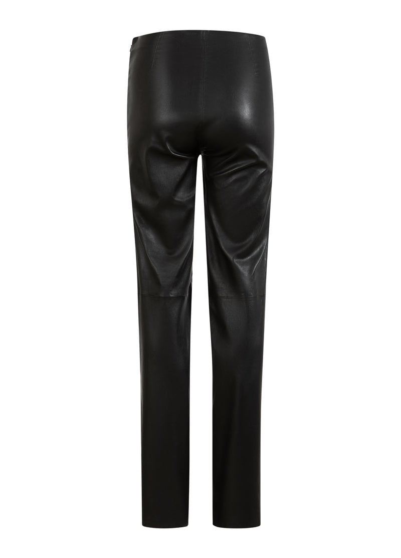 Coster Copenhagen LANGE LEREN LEGGING - MYNTE FIT Pants Black - 100