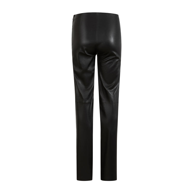 Coster Copenhagen LANGE LEREN LEGGING - MYNTE FIT Pants Black - 100