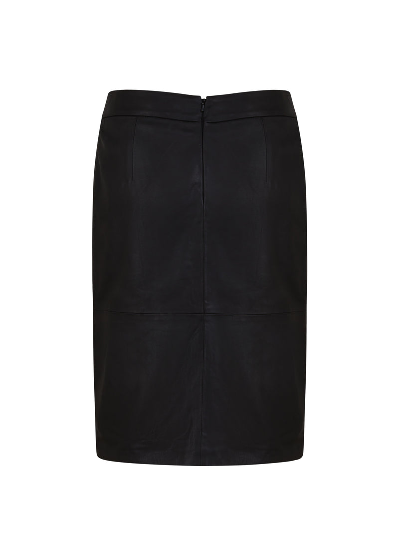 Coster Copenhagen LEREN PENNEN ROK Skirt Black - 100