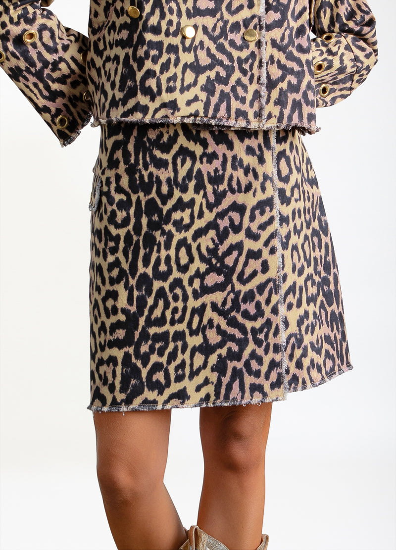Coster Copenhagen LEO ROK Skirt Big leo print - 987