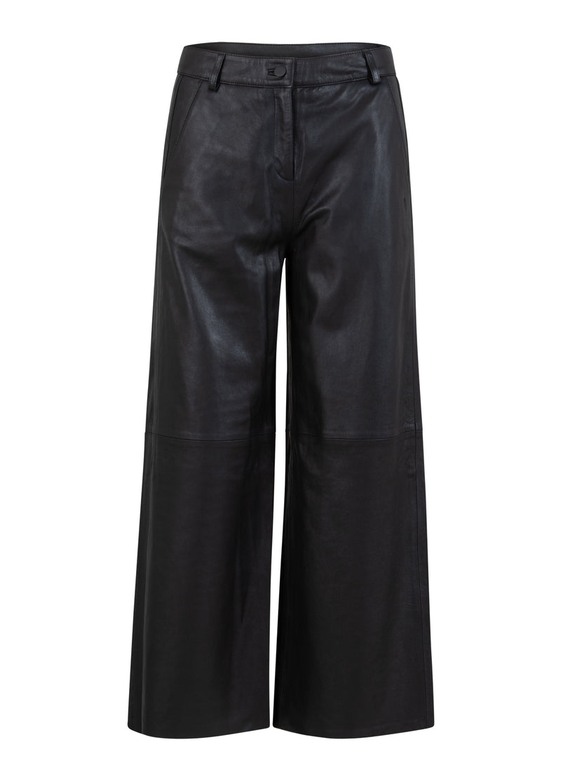 Coster Copenhagen LEREN BROEK - PETRA PASVORM Pants Black - 100