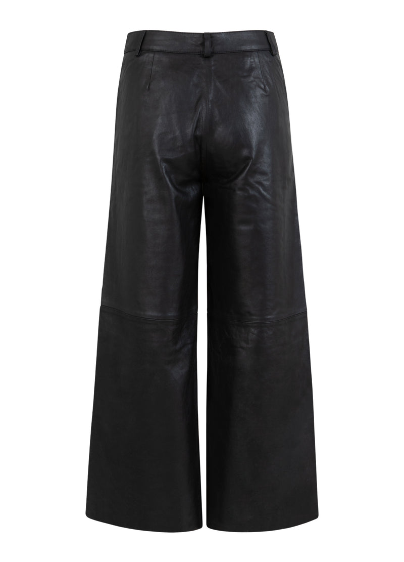 Coster Copenhagen LEREN BROEK - PETRA PASVORM Pants Black - 100