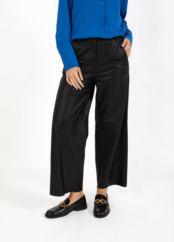 Coster Copenhagen LEREN BROEK - PETRA PASVORM Pants Black - 100