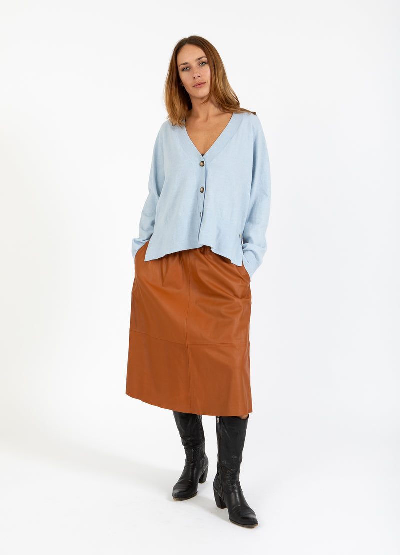 Coster Copenhagen LEREN ROK Skirt Cognac brown - 397