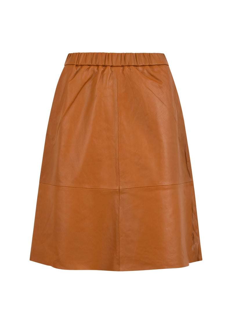 Coster Copenhagen LEREN ROK Skirt Cognac brown - 397