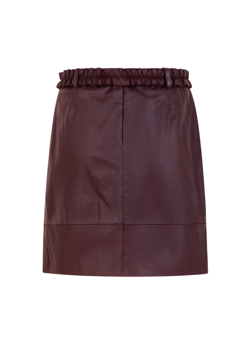 Coster Copenhagen LEREN ROK Skirt Bordeaux - 653