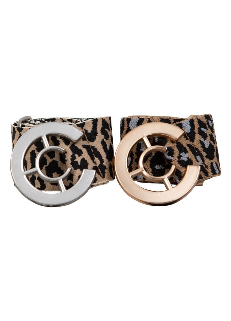 Coster Copenhagen LOGOGORDEL MET PRINT Accessories Leo print sand - 277 (gold buckle)