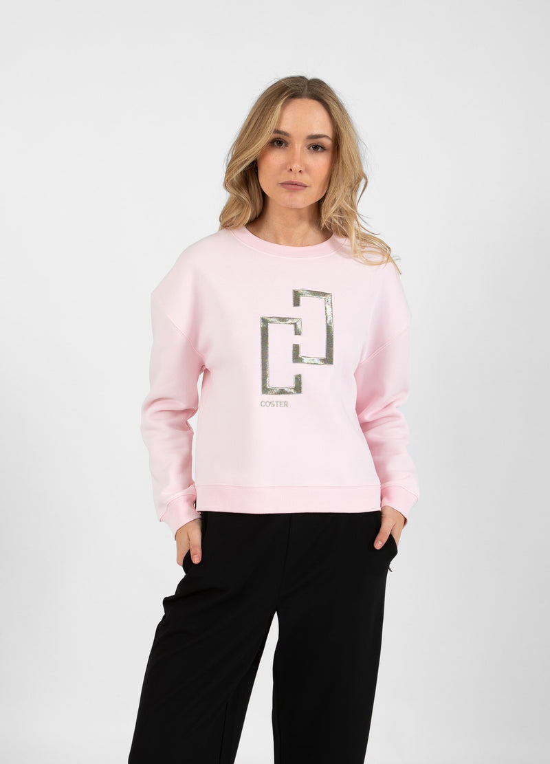 Coster Copenhagen LOGO SWEATER Shirt/Blouse Powder rose - 686