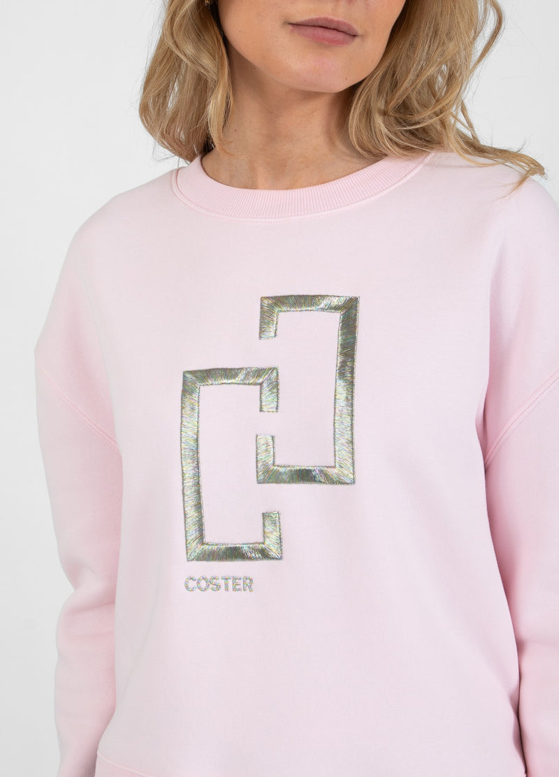 Coster Copenhagen LOGO SWEATER Shirt/Blouse Powder rose - 686