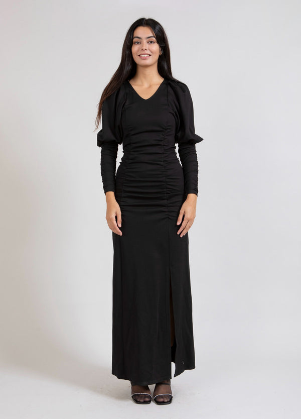 Coster Copenhagen  LONG DRESS W. WIDE SLEEVES Dress Black - 100