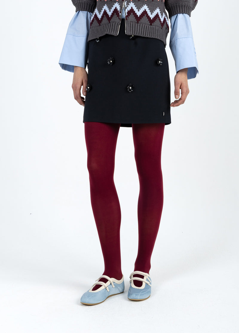 Coster Copenhagen MINIROK MET BLOEMEN Skirt Black - 100