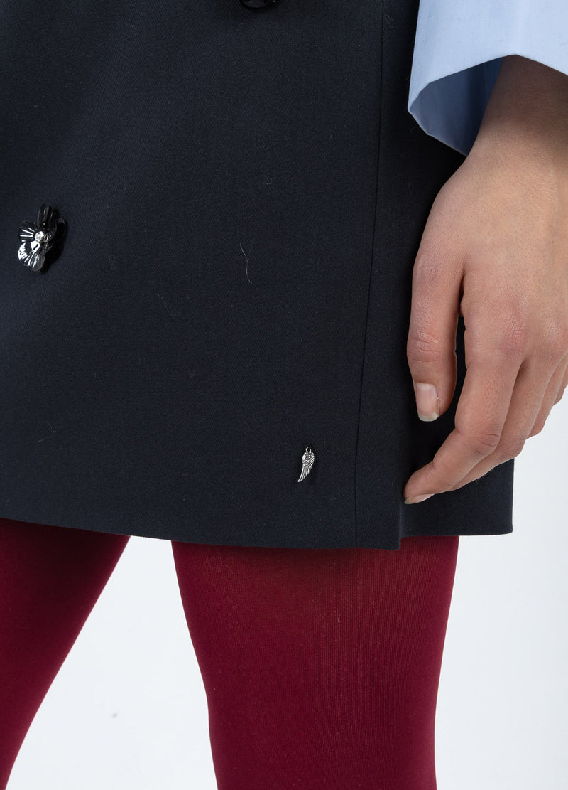 Coster Copenhagen MINIROK MET BLOEMEN Skirt Black - 100