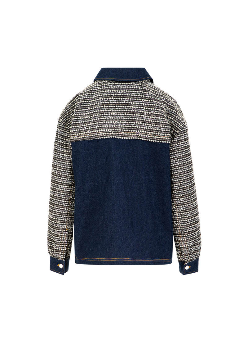 Coster Copenhagen MIX JACQUARD JAS Outerwear Denim/ jaquard mix - 577