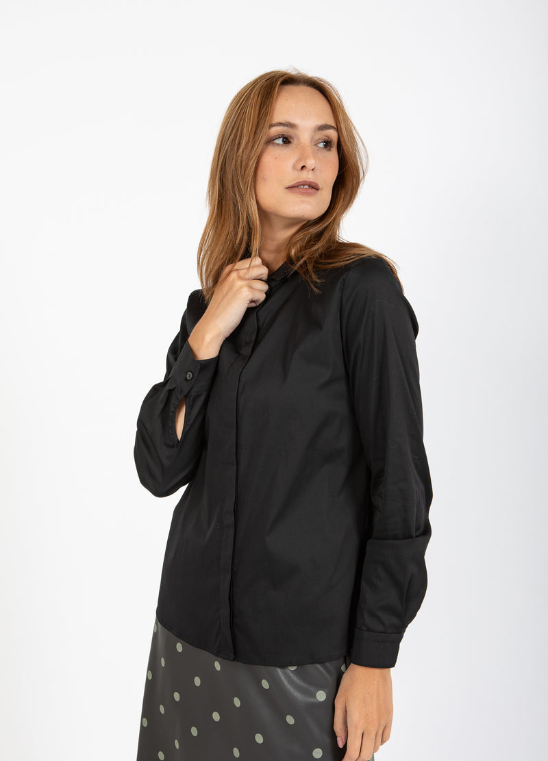 Coster Copenhagen NAUWSLUITEND KLASSIEK OVERHEMD Shirt/Blouse Black - 100