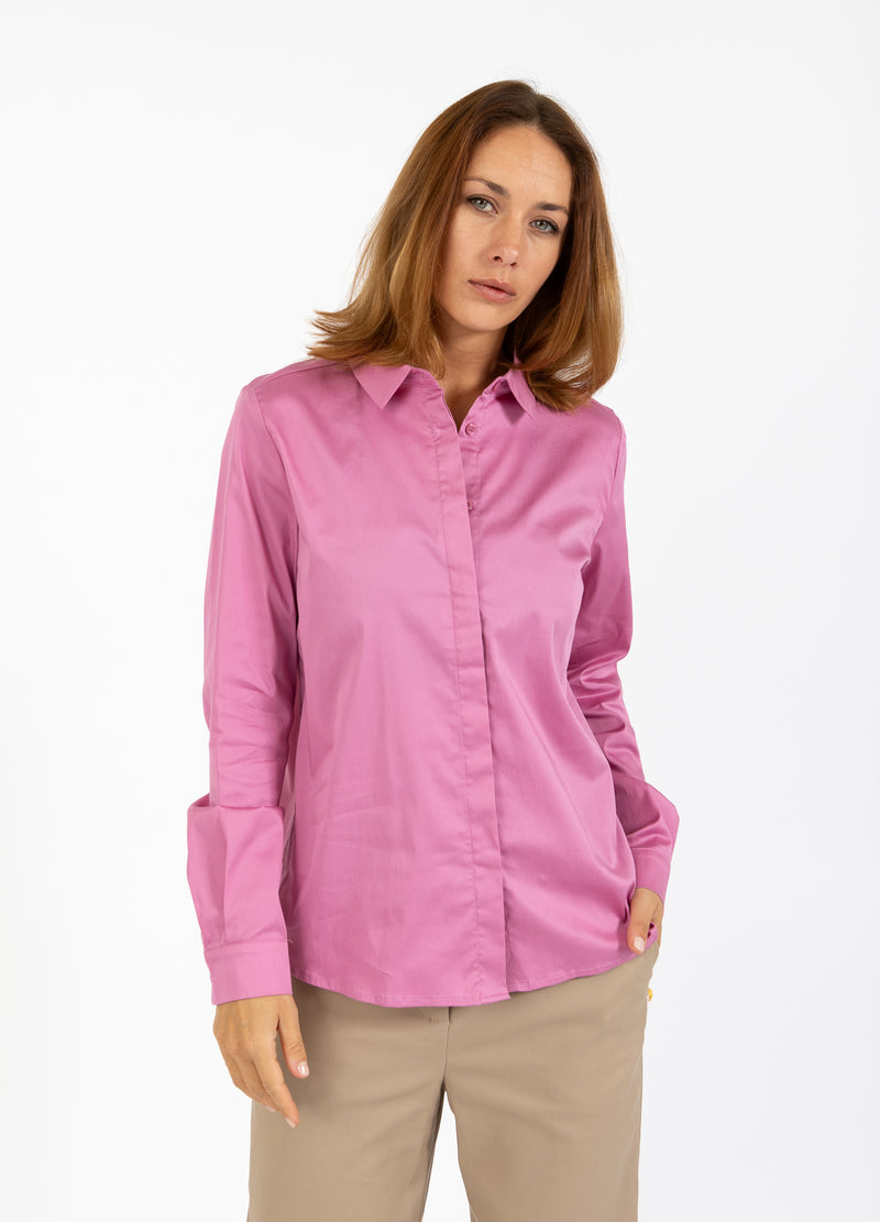 Coster Copenhagen NAUWSLUITEND KLASSIEK OVERHEMD Shirt/Blouse Magenta - 861