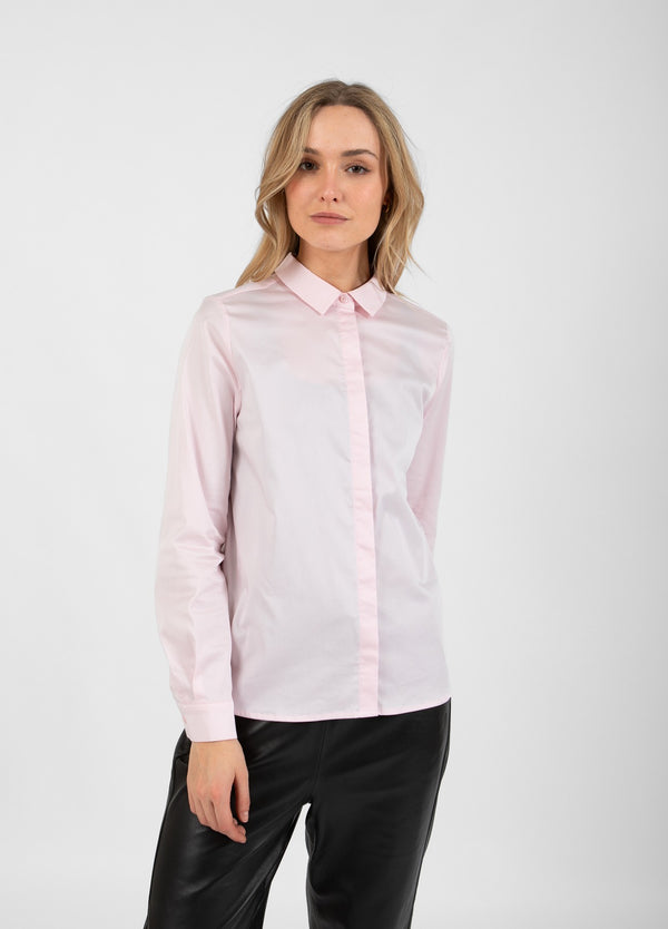 Coster Copenhagen NAUWSLUITEND KLASSIEK OVERHEMD Shirt/Blouse Powder rose - 686