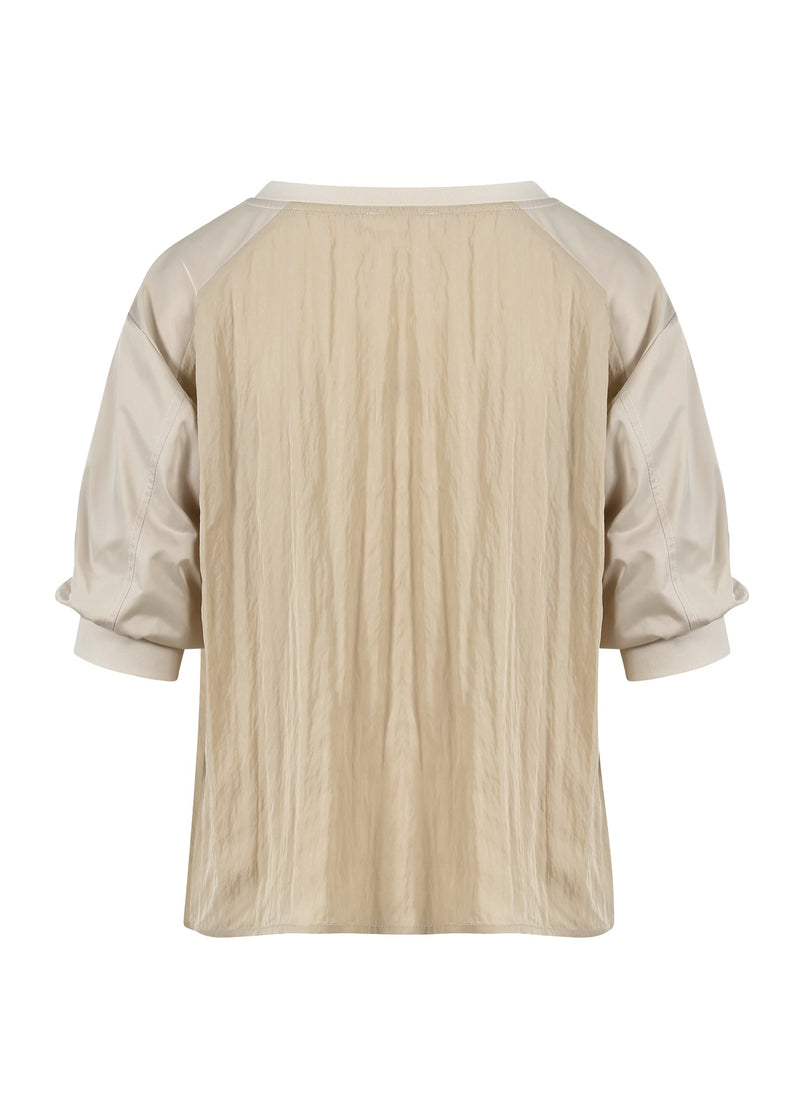 Coster Copenhagen NYLON TOP MET BOMBERMOUWEN Shirt/Blouse Desert sand - 329