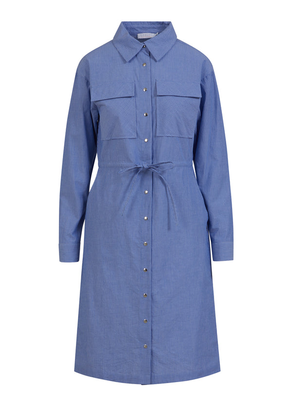 Coster Copenhagen OVERHEMD JURK IN KAMER Dress Blue white stripe - 956