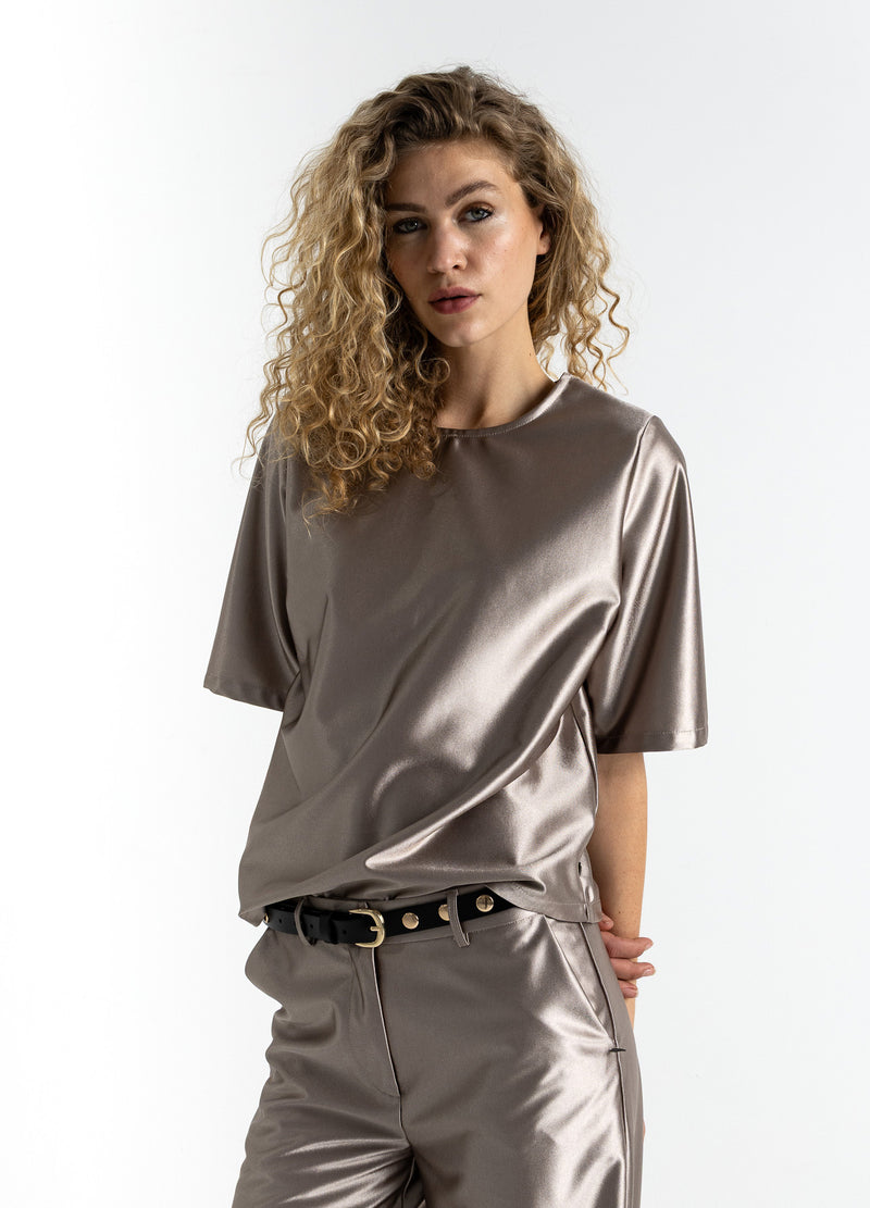 Coster Copenhagen OVERSIZED GLINSTER T-SHIRT Shirt/Blouse Champagne - 299