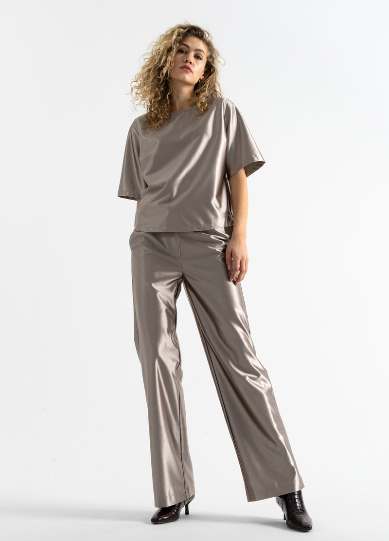 Coster Copenhagen OVERSIZED GLINSTER T-SHIRT Shirt/Blouse Champagne - 299