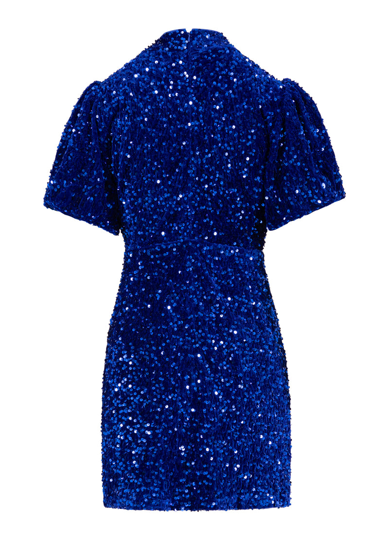 Coster Copenhagen PAILLETTEN JURK Dress Rich blue - 583