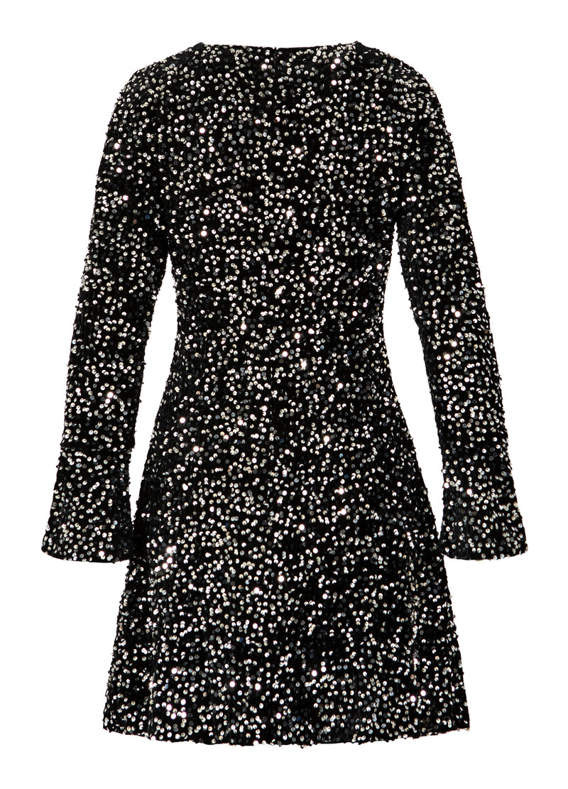 Coster Copenhagen PAILLETTEN JURK Dress Black/ silver - 184