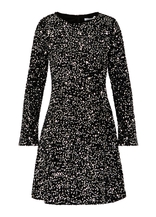 Coster Copenhagen PAILLETTEN JURK Dress Black/ silver - 184