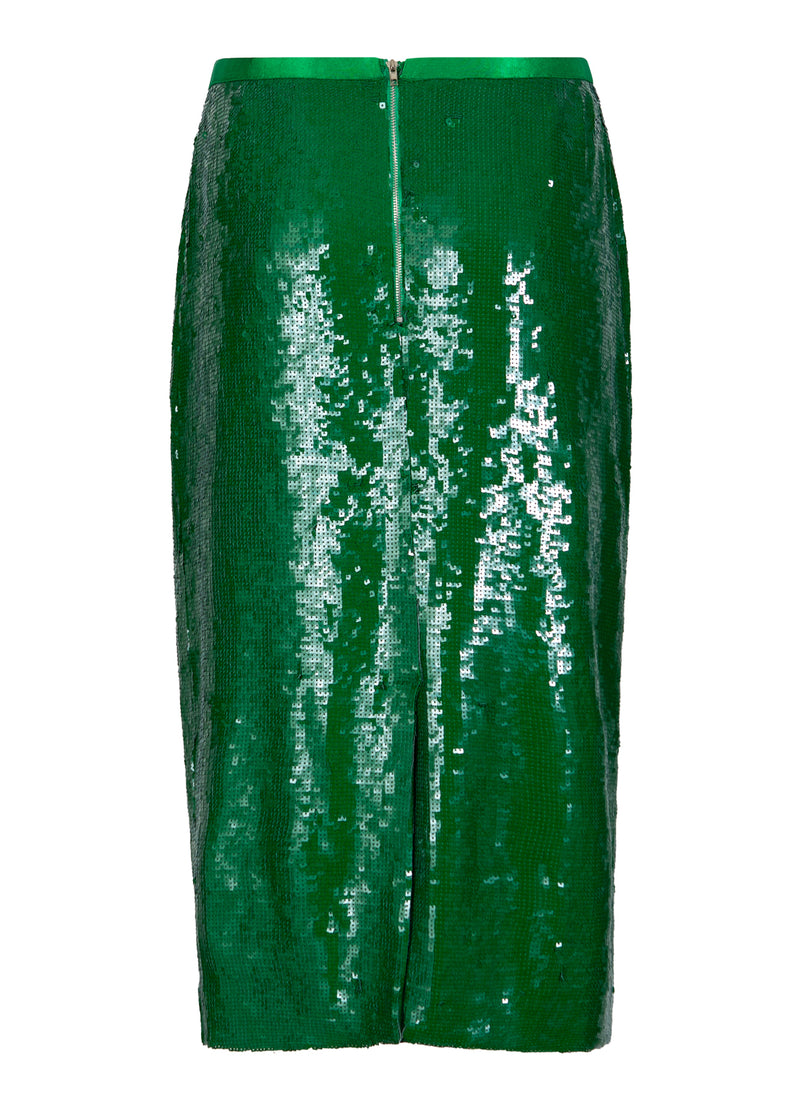 Coster Copenhagen PAILLETTEN ROK Skirt Lush green - 444