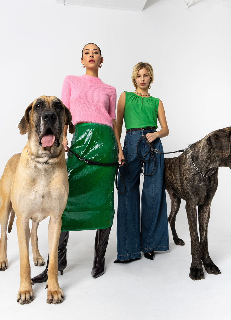 Coster Copenhagen PAILLETTEN ROK Skirt Lush green - 444
