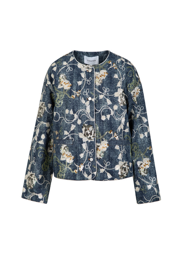 Coster Copenhagen PAILLETTEN SPIJKERJAS Blazer Denim sequins - 594