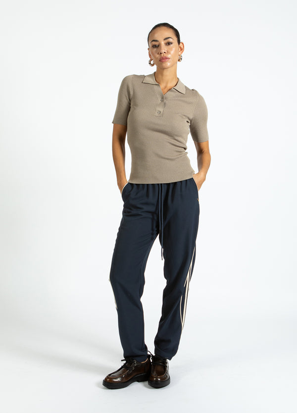 Coster Copenhagen RIBBREI POLO Knitwear Taupe sand - 393