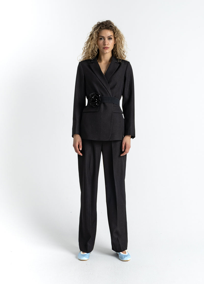 Coster Copenhagen RIEM MET PAILLETTENBLOEM Accessories Black - 100