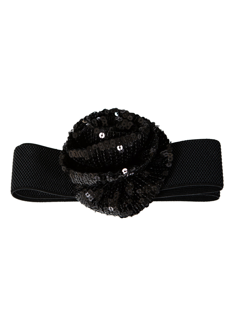 Coster Copenhagen RIEM MET PAILLETTENBLOEM Accessories Black - 100