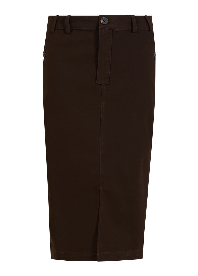 Coster Copenhagen SAFARI ROK Skirt Dark Brown - 335