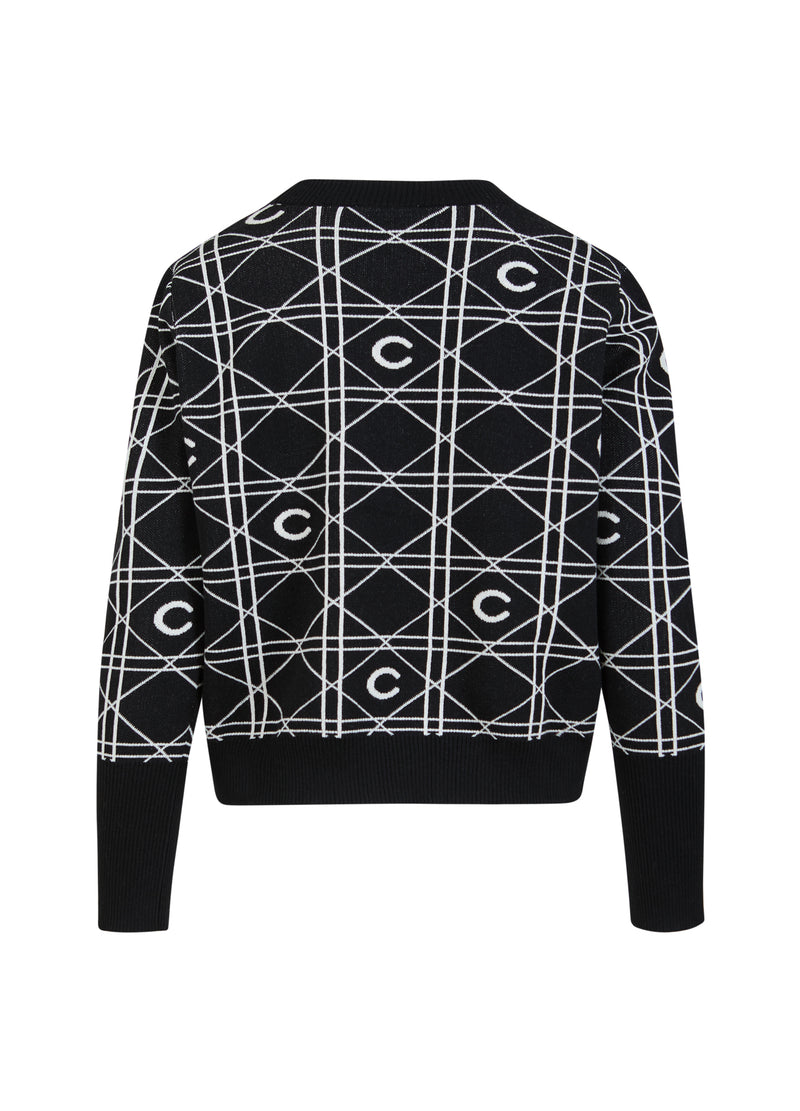 Coster Copenhagen SEAWOOL MET LOGO Knitwear Black/creme - 167