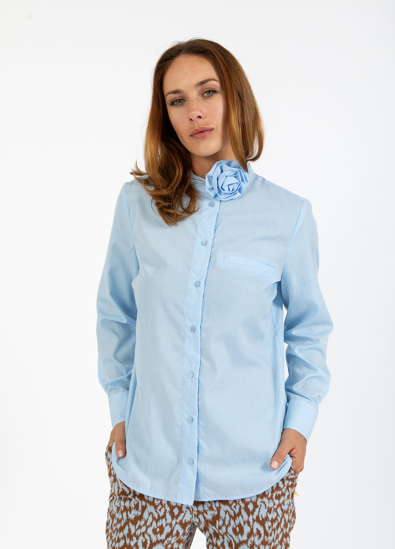 Coster Copenhagen SHIRT MET ROZENKETTING Shirt/Blouse Arctic blue - 553