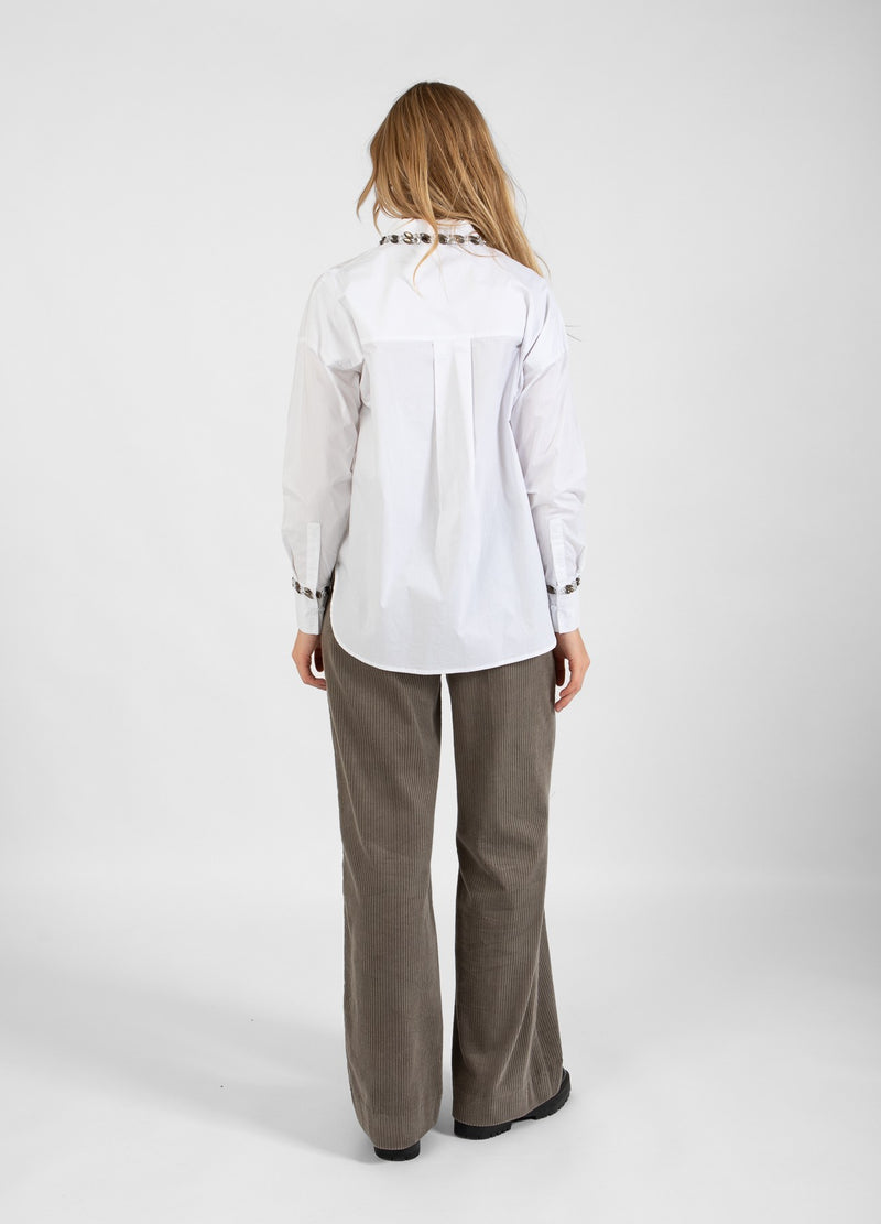 Coster Copenhagen SHIRT MET STENEN Shirt/Blouse White - 200