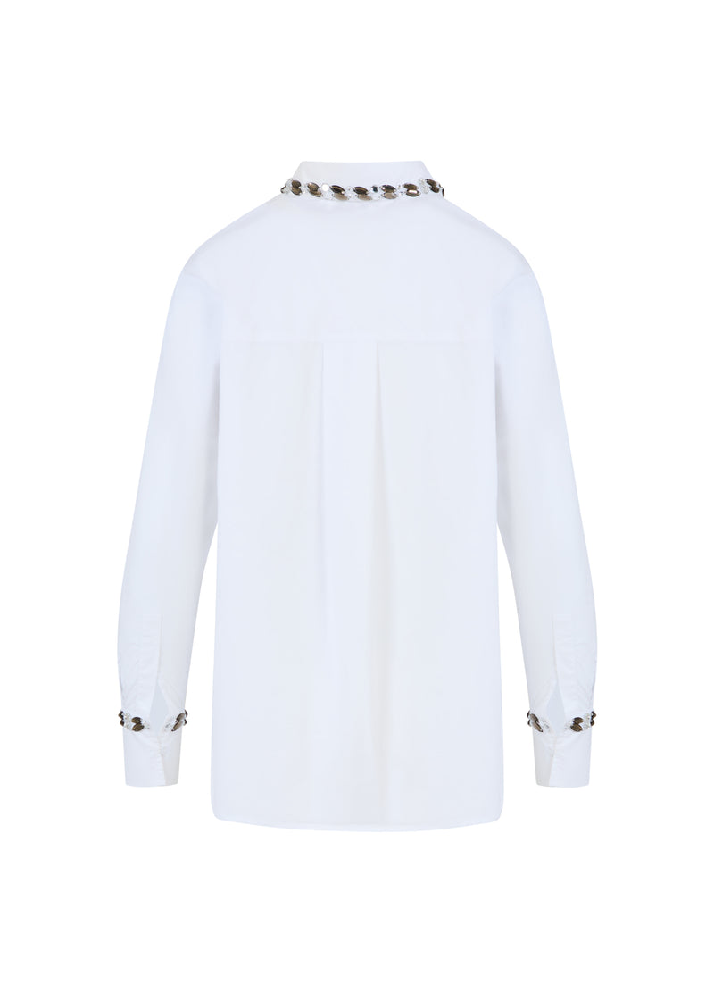 Coster Copenhagen SHIRT MET STENEN Shirt/Blouse White - 200