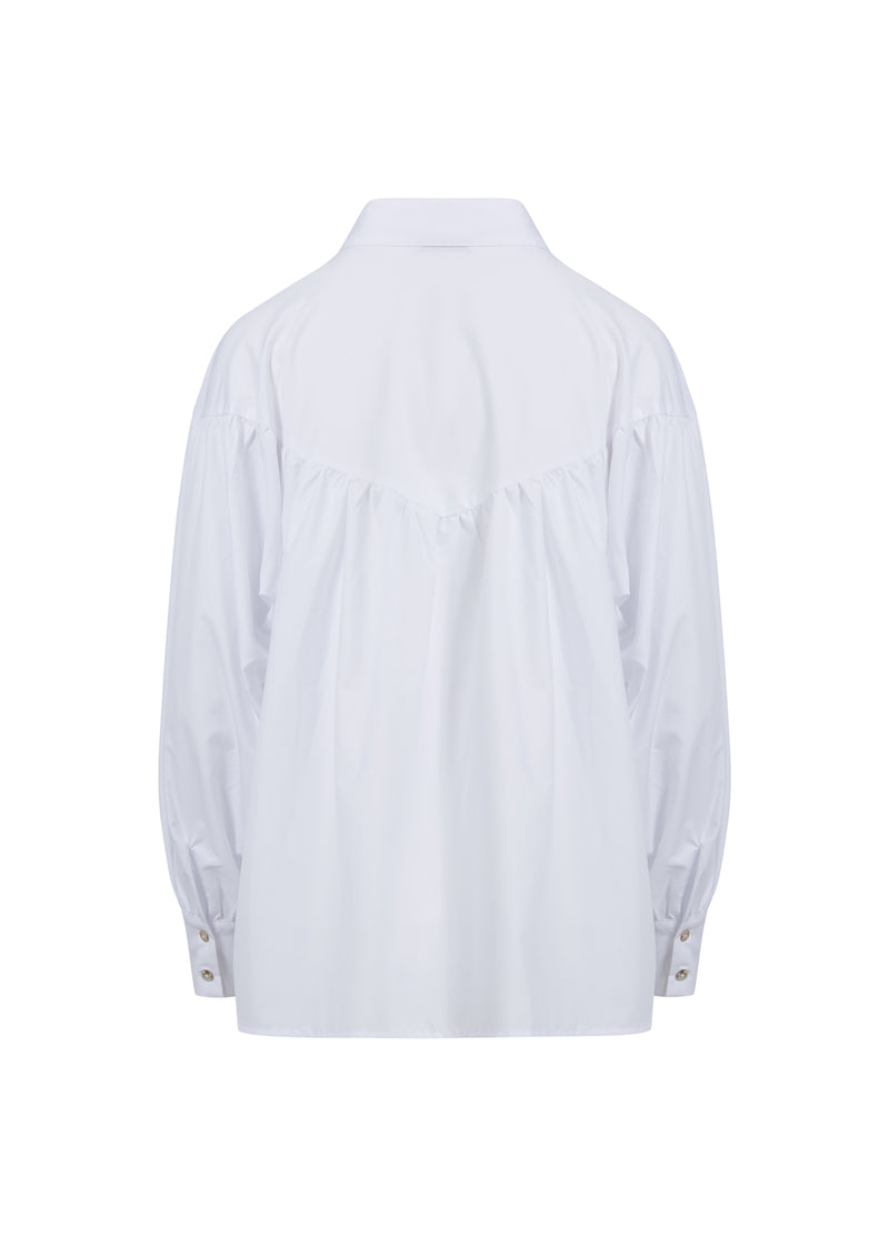 Coster Copenhagen SHIRT W. BOXY FIT AND EMBROIDERY Shirt/Blouse White - 200