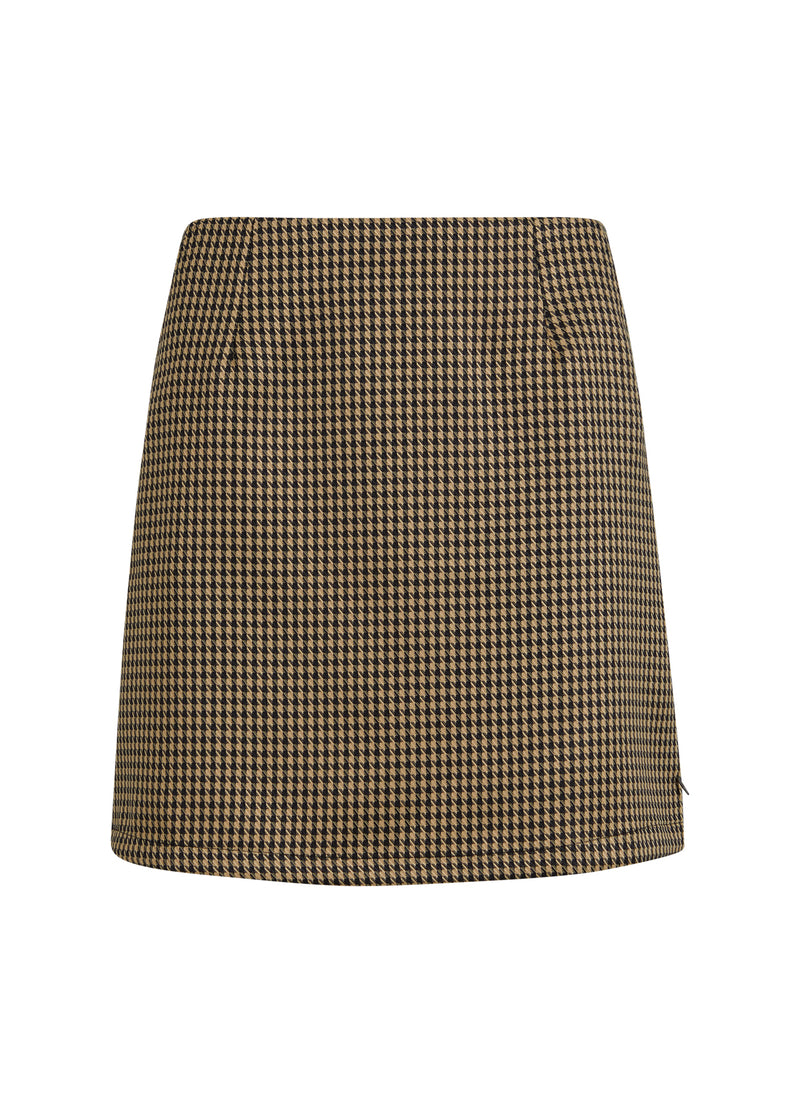 Coster Copenhagen  SHORT SKIRT IN HOUNDSTOOTH Skirt Beige houndstooth - 259