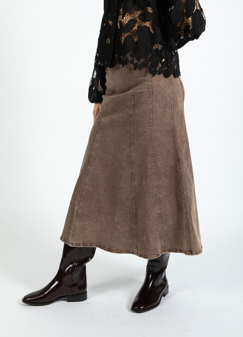 Coster Copenhagen SPIJKERROK Skirt Taupe sand - 393