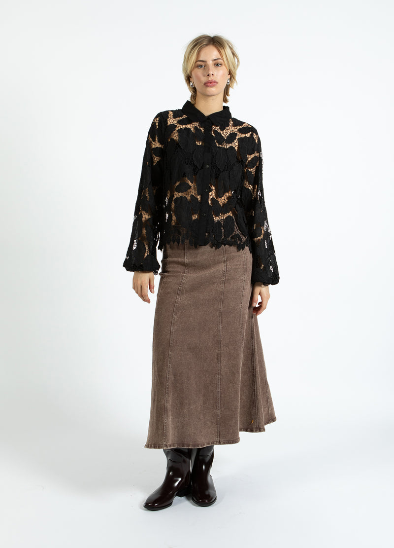 Coster Copenhagen SPIJKERROK Skirt Taupe sand - 393