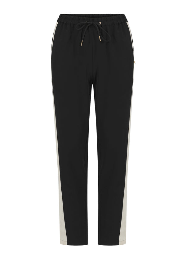 Coster Copenhagen SPORTIEVE BROEK MET ZIJPANEEL - SILLE PASVORM Pants Creme / black - 177