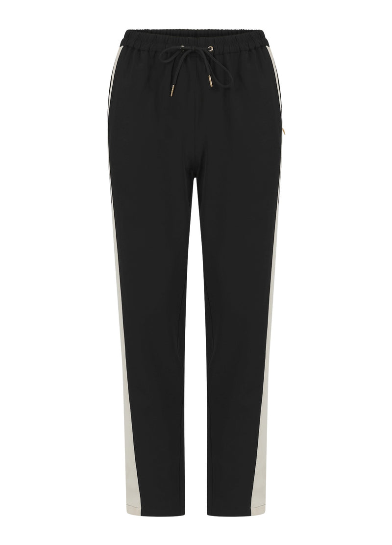 Coster Copenhagen SPORTIEVE BROEK MET ZIJPANEEL - SILLE PASVORM Pants Creme / black - 177