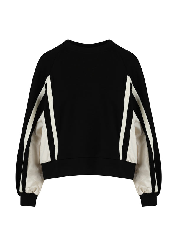 Coster Copenhagen SPORTIEVE TRUI IN TWEE KLEUREN Shirt/Blouse Creme / black - 177