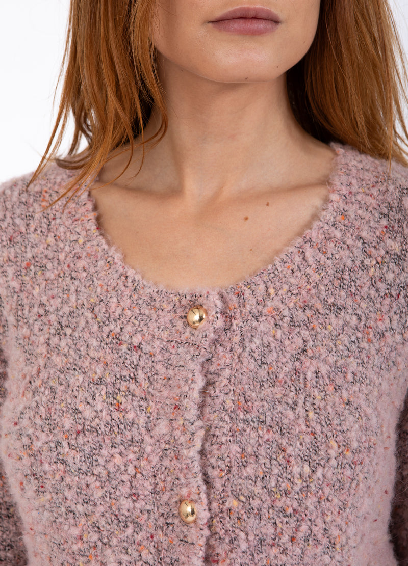 Coster Copenhagen STRAKKE BOUCLE VEST Knitwear Rose boucle - 677