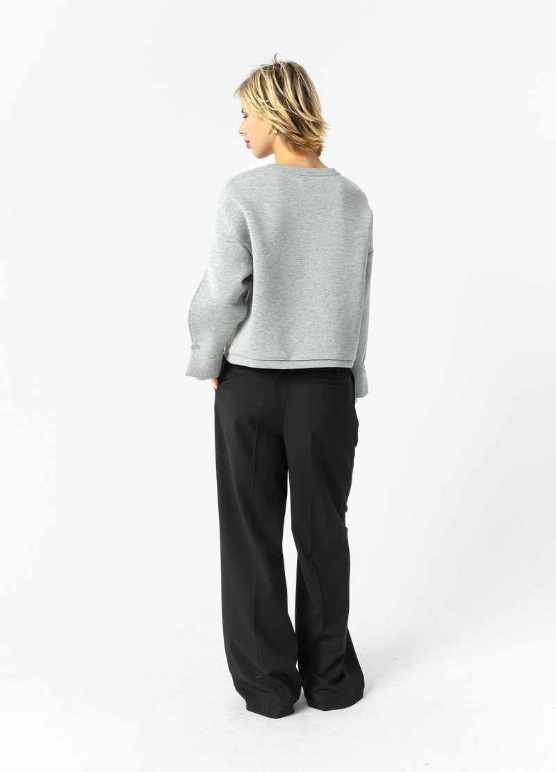 Coster Copenhagen SWEATSHIRT MET MOUWDETAIL Shirt/Blouse Grey melange - 142