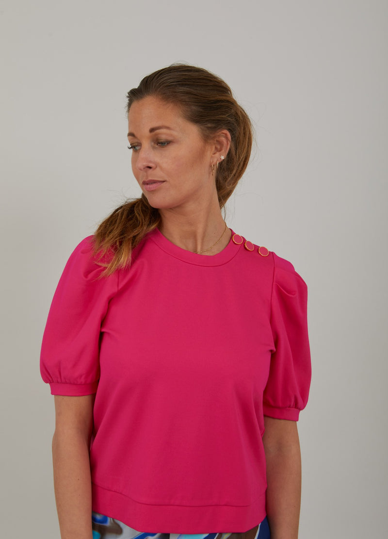 Coster Copenhagen  SWEAT SHIRT WITH PLEATS Top - Short sleeve Bright sunrise - 740