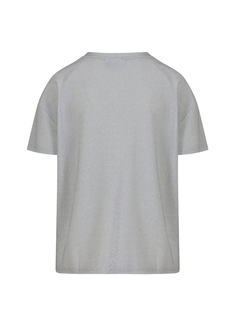 Coster Copenhagen  T-SHIRT MET GLANS Shirt/Blouse Silver - 211