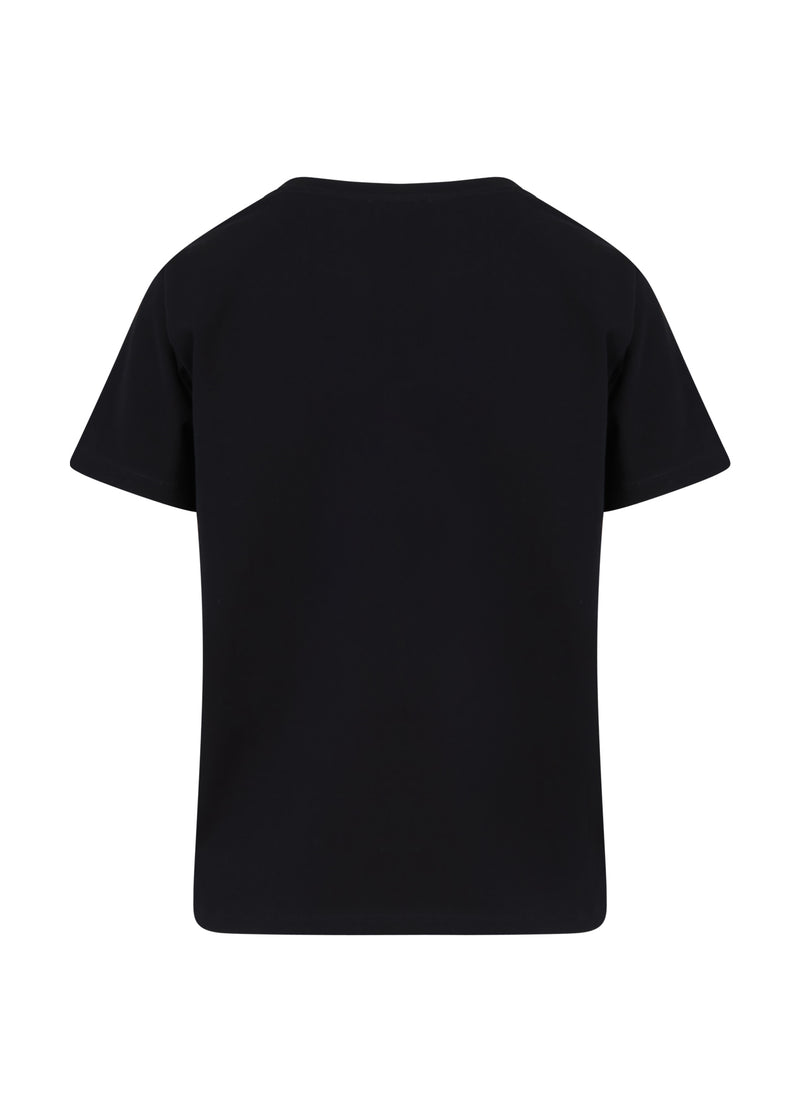 Coster Copenhagen T-SHIRT MET LOGO - MIDDELMOUWEN T-Shirt Black - 100